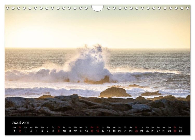 Produktbild: Normandie et Bretagne (Calendrier mural 2026 DIN A4 vertical), CALVENDO calendrier mensuel