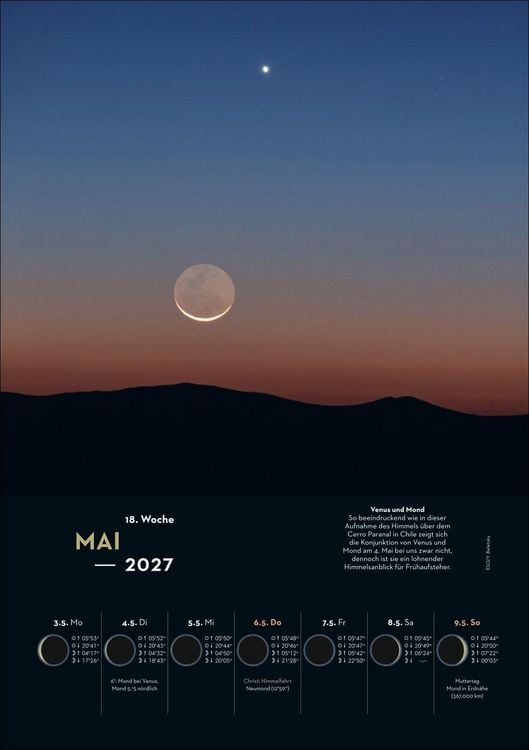 Produktbild: KOSMOS Himmelsjahr Wochen-Kulturkalender 2027 - Der Wandkalender f&uuml;r jede Woche