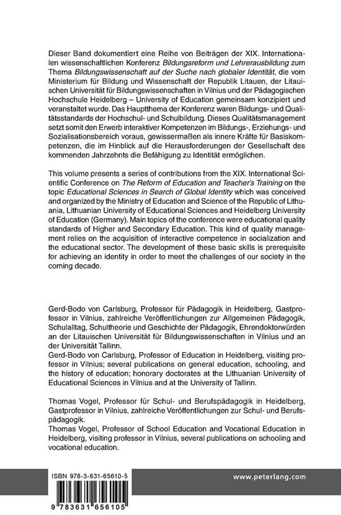 Produktbild: Bildungswissenschaften und akademisches Selbstverst&auml;ndnis in einer globalisierten Welt- Education and Academic Self-Concept in the Globalized World