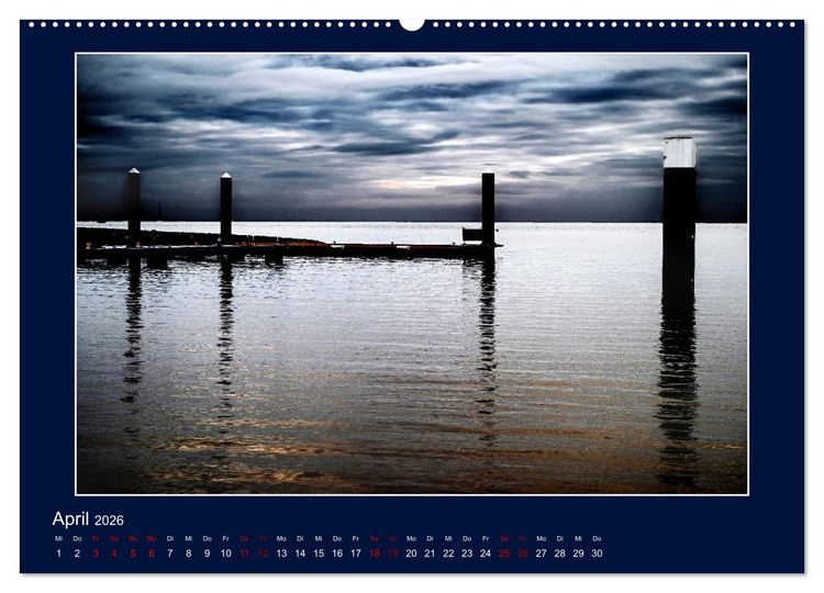 Produktbild: Wolken, Watt und Wellen. Fotografische Impressionen vom Jadebusen. (hochwertiger Premium Wandkalender 2026 DIN A2 quer), Kunstdruck in Hochglanz