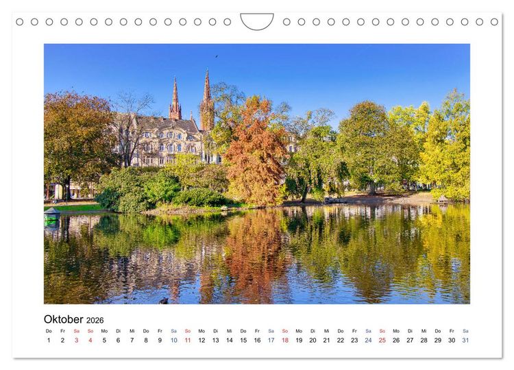 Produktbild: Wiesbaden Kurstadt mit Charme und Flair (Wandkalender 2026 DIN A4 quer), CALVENDO Monatskalender