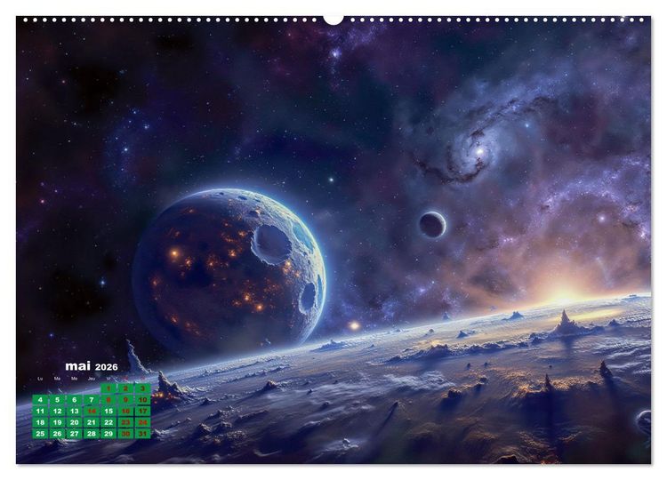 Produktbild: &Agrave; travers l'univers-L'incroyable voyage (Calendrier mural 2026 DIN A2 vertical), CALVENDO calendrier mensuel