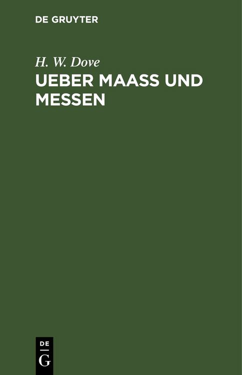 Produktbild: Ueber Maass und Messen