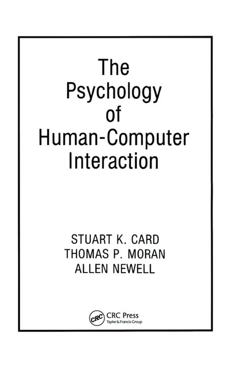 Produktbild: The Psychology of Human-Computer Interaction