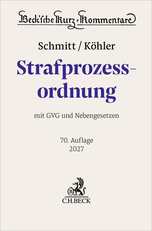Produktbild: Strafprozessordnung. StPO