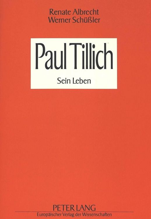 Produktbild: Paul Tillich