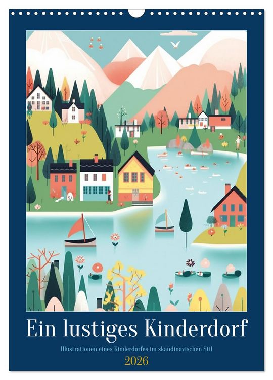 Produktbild: Ein lustiges Kinderdorf (Wandkalender 2026 DIN A3 hoch), CALVENDO Monatskalender