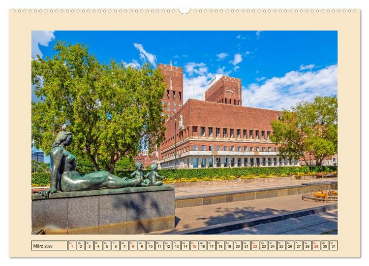 Produktbild: Oslo - Stadt am Fjord (Wandkalender 2026 DIN A2 quer), CALVENDO Monatskalender