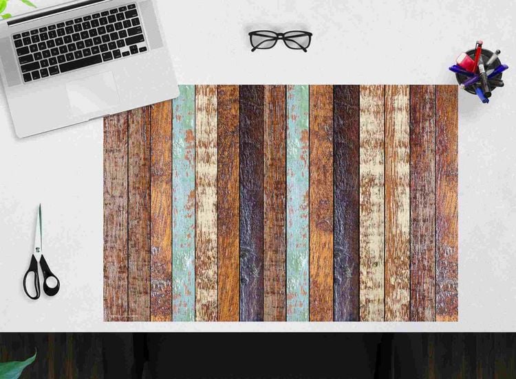 Produktbild: Cover-your-desk Schreibtischunterlage f&uuml;r Kinder und Erwachsene Holzoptik gestreift, aus hochwertigem Vinyl , 60 x 40 cm