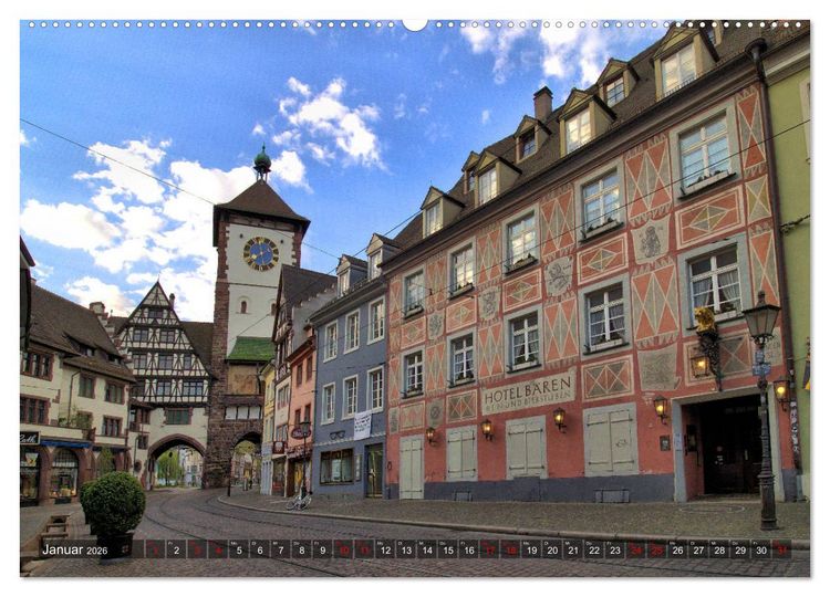 Produktbild: Freiburg - Gesichter einer Stadt (Wandkalender 2026 DIN A2 quer), CALVENDO Monatskalender