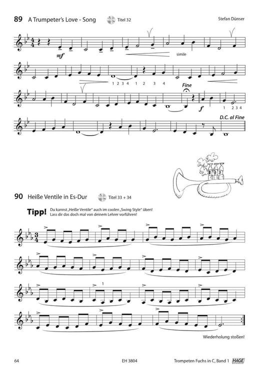 Produktbild: Trompeten Fuchs f&uuml;r Posaunenchor, Band 1