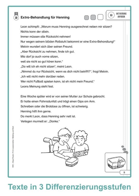 Produktbild: Fit im Leseverstehen &ndash; Mobbing und Streit