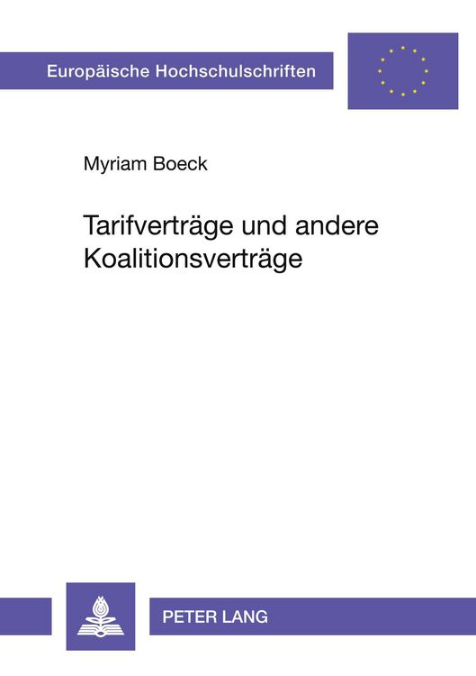 Produktbild: Tarifvertr&auml;ge und andere Koalitionsvertr&auml;ge