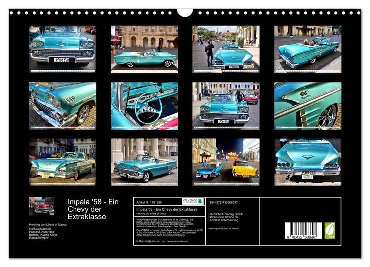 Produktbild: Impala '58 - Ein Chevy der Extraklasse (Wandkalender 2025 DIN A3 quer), CALVENDO Monatskalender