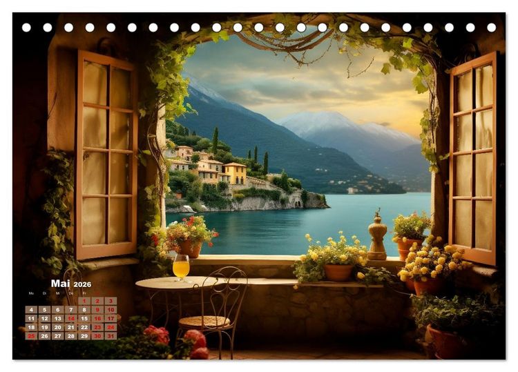 Produktbild: Aus dem Fenster geblickt (Tischkalender 2026 DIN A5 quer), CALVENDO Monatskalender