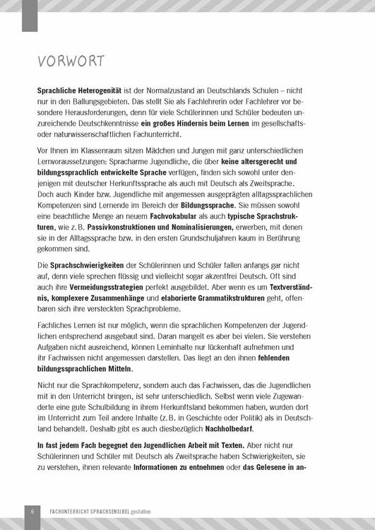 Produktbild: Fachunterricht sprachsensibel gestalten