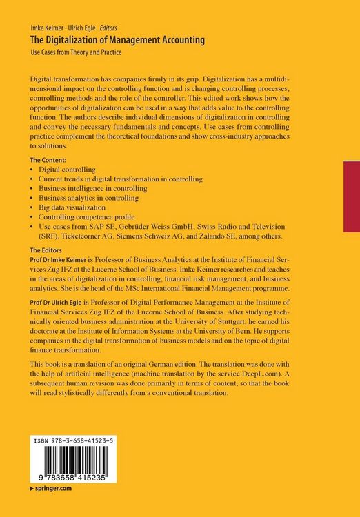 Produktbild: The Digitalization of Management Accounting