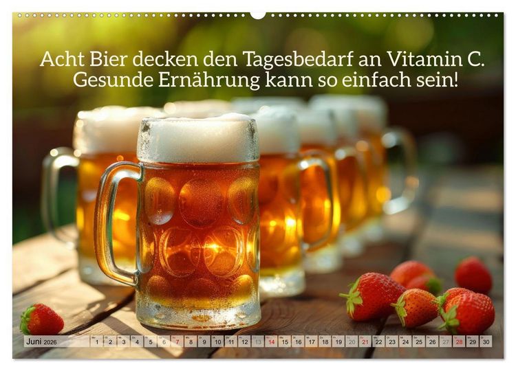 Produktbild: Ich brauch mehr Vitamin Bier (Wandkalender 2026 DIN A2 quer), CALVENDO Monatskalender