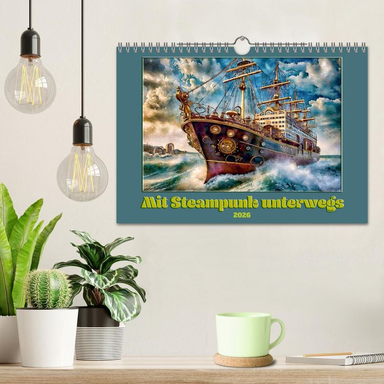 Produktbild: Mit Steampunk unterwegs (Wandkalender 2026 DIN A4 quer), CALVENDO Monatskalender