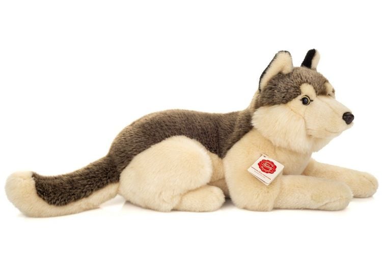 Produktbild: Teddy Hermann 90855 - Wolf liegend, Pl&uuml;sch, L&auml;nge: 40 cm