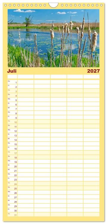 Produktbild: Familienplaner 2027 - Nationalpark Unteres Odertal mit 5 Spalten (Wandkalender, 21 x 45 cm) CALVENDO