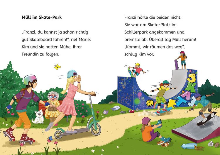 Produktbild: Die drei !!!, B&uuml;cherhelden 2. Klasse, Ein Fall im Skate-Park