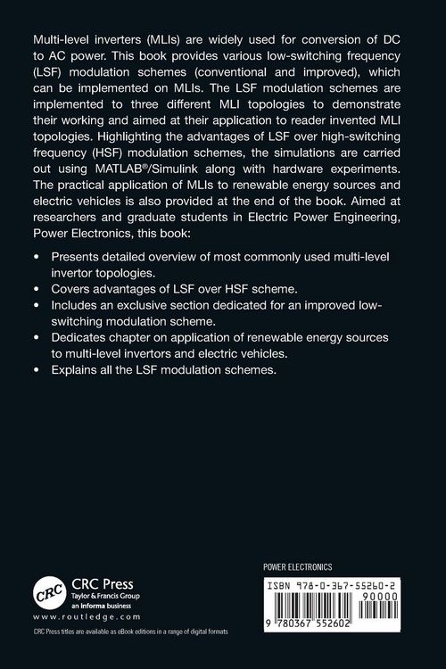 Produktbild: Low-Switching Frequency Modulation Schemes for Multi-level Inverters