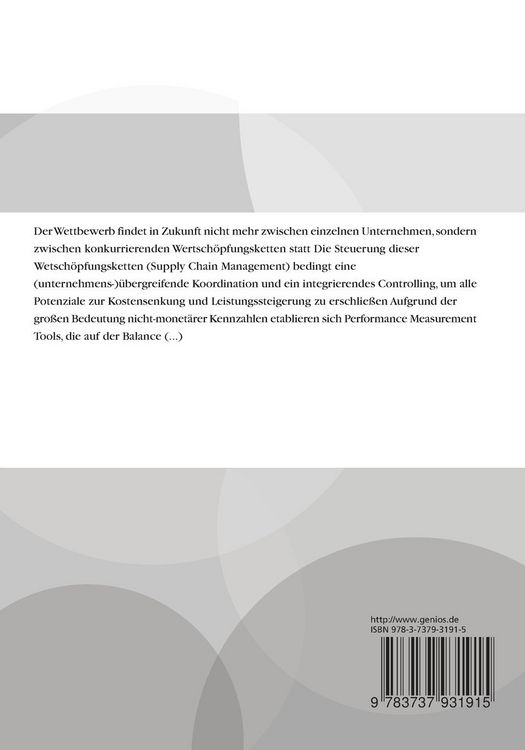 Produktbild: Controlling der Supply Chain