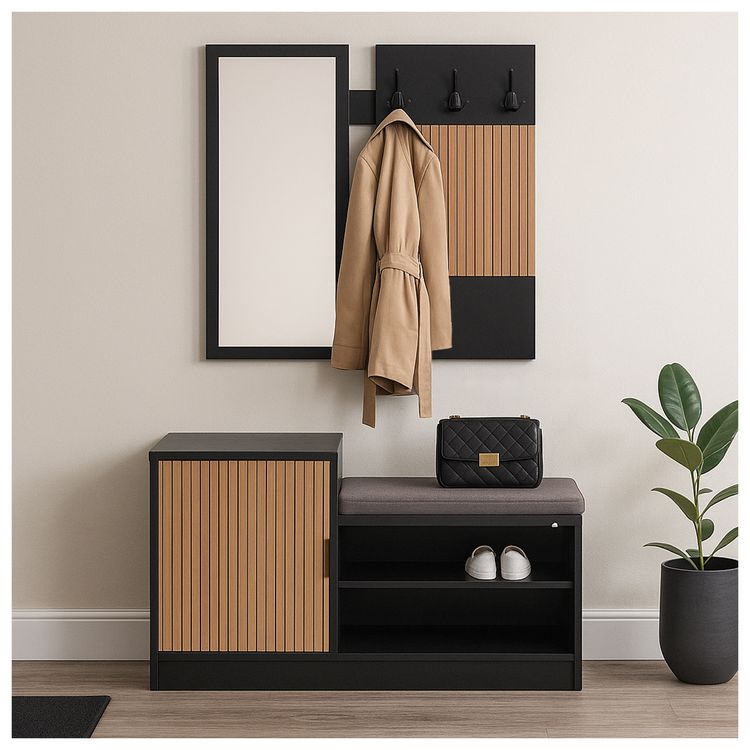 Produktbild: HTI-Living Garderobe Dana2 Schwarz Garderobe Dana2 Schwarz