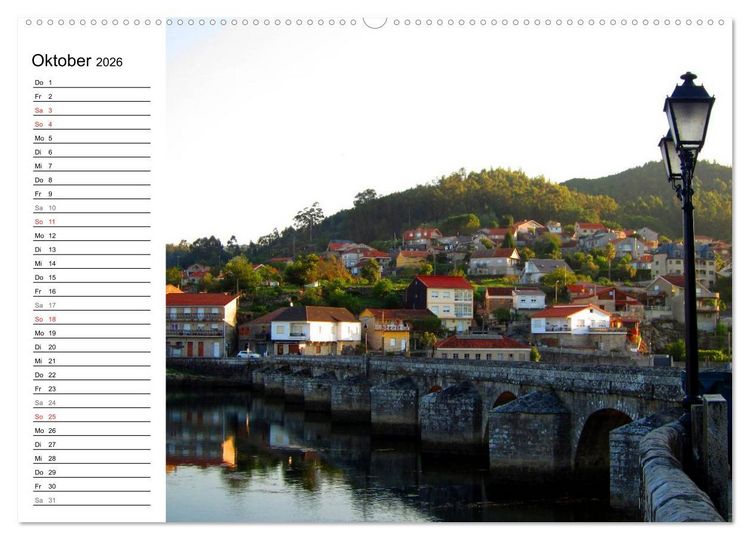 Produktbild: Jakobsweg - Camino Portugues (hochwertiger Premium Wandkalender 2026 DIN A2 quer), Kunstdruck in Hochglanz