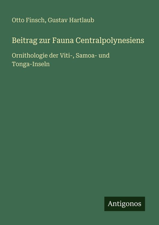 Produktbild: Beitrag zur Fauna Centralpolynesiens