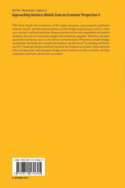 Produktbild: Approaching Business Models from an Economic Perspective II