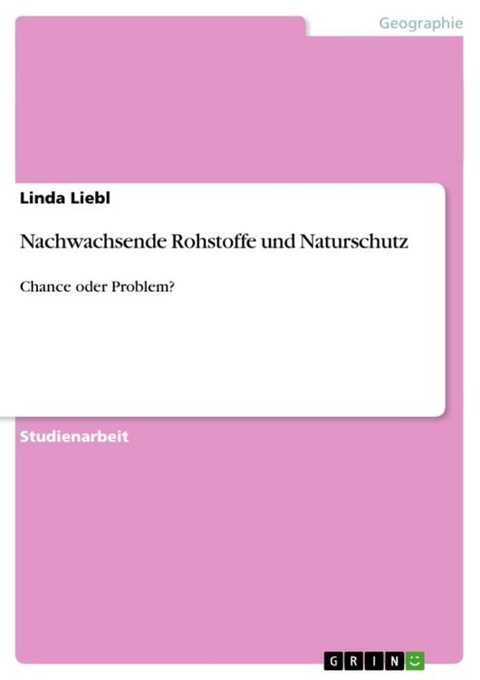 Produktbild: Nachwachsende Rohstoffe und Naturschutz