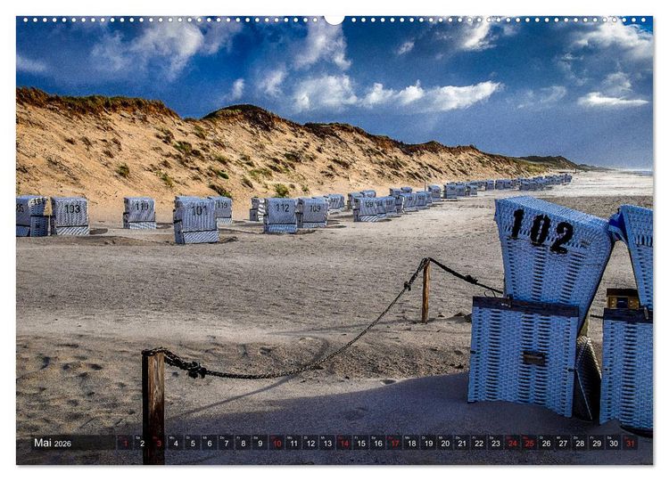 Produktbild: Sylt - Farbige Momente (hochwertiger Premium Wandkalender 2026 DIN A2 quer), Kunstdruck in Hochglanz