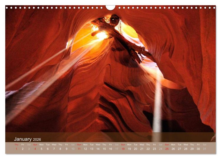 Produktbild: Lights and Colours of the Antelope Canyon (Wall Calendar 2026 DIN A3 landscape), CALVENDO 12 Month Wall Calendar