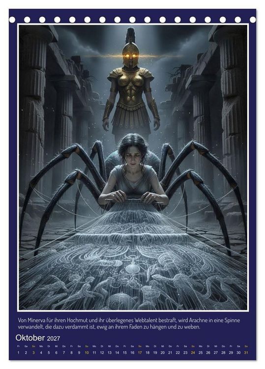 Produktbild: Metamorphosen in antiken Erz&auml;hlungen (Tischkalender 2027 DIN A5 hoch), CALVENDO Monatskalender