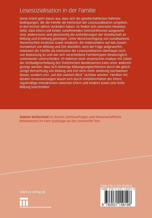 Produktbild: Lesesozialisation in der Familie