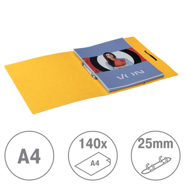 Produktbild: VON Ringbuch Karton A4 gelb