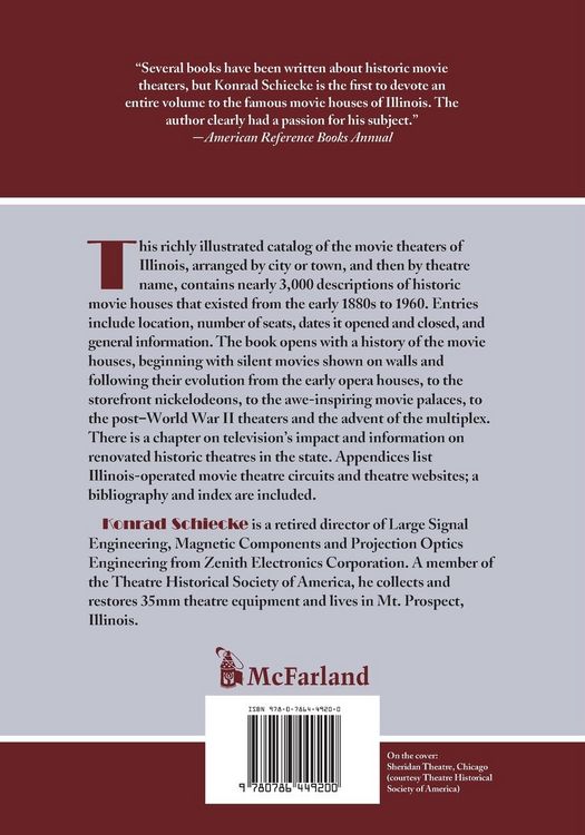 Produktbild: Historic Movie Theatres in Illinois, 1883-1960
