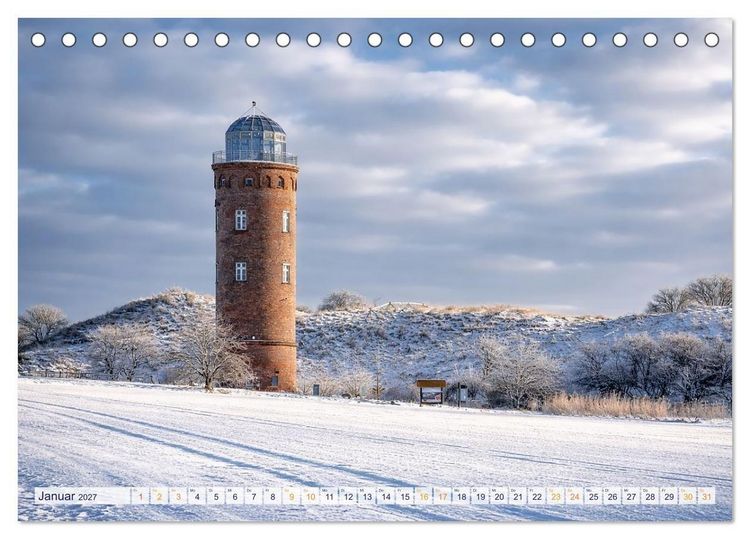 Produktbild: Inseltr&auml;ume R&uuml;gen &ndash; 12 Monate pure Ostsee-Magie (Tischkalender 2027 DIN A5 quer), CALVENDO Monatskalender