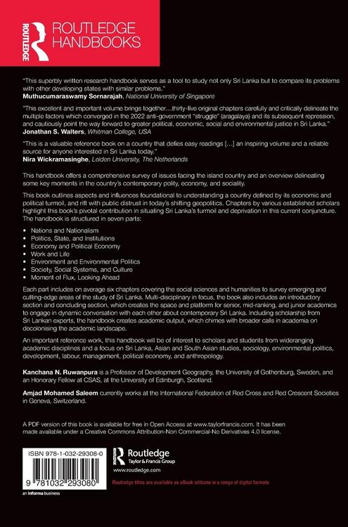 Produktbild: Routledge Handbook of Contemporary Sri Lanka