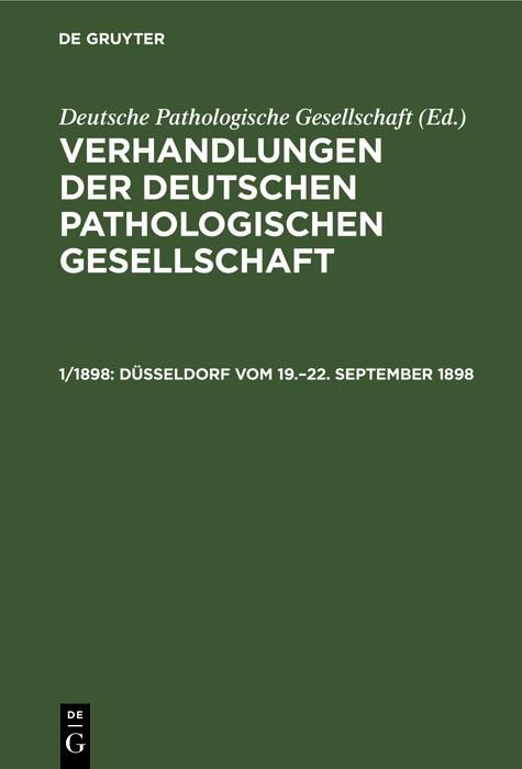 Produktbild: D&uuml;sseldorf vom 19.-22. September 1898
