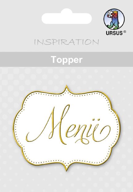 Produktbild: URSUS 8 Topper "Men&uuml;", wei&szlig;/gold