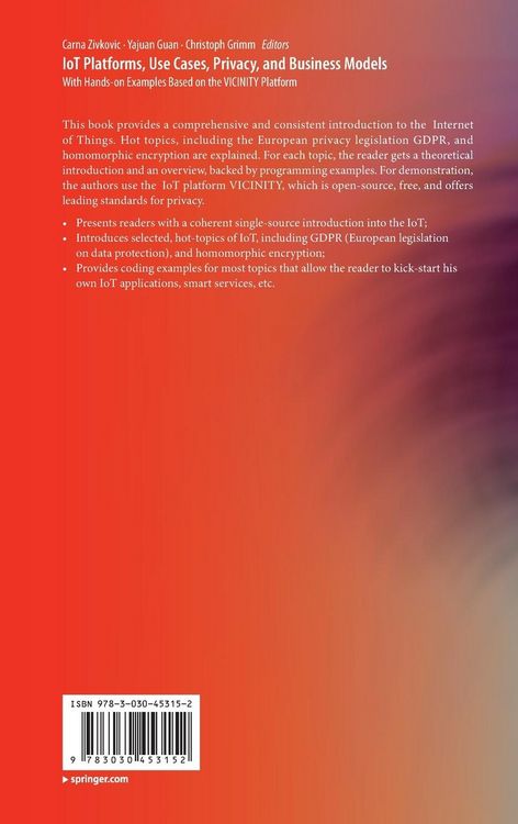 Produktbild: IoT Platforms, Use Cases, Privacy, and Business Models