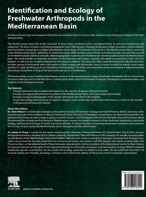 Produktbild: Identification and Ecology of Freshwater Arthropods in the Mediterranean Basin