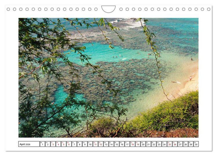 Produktbild: Hawaii - Sehnsuchtsinseln Oahu und Maui (Wandkalender 2026 DIN A4 quer), CALVENDO Monatskalender