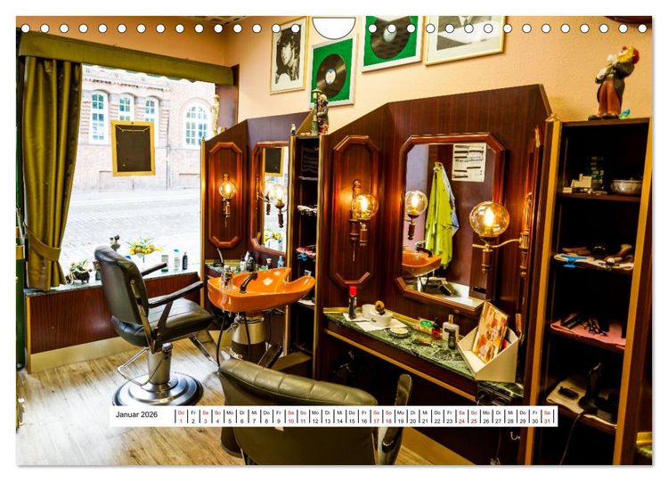 Produktbild: Friseursalons rund um den Globus (Wandkalender 2026 DIN A4 quer), CALVENDO Monatskalender