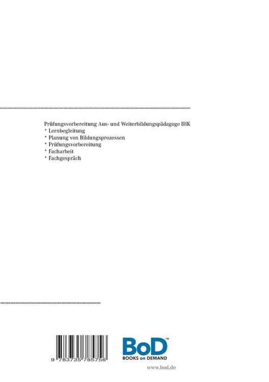 Produktbild: Pr&uuml;fungsvorbereitung zur Weiterbildungspr&uuml;fung AUS- UND WEITERBILDUNGSP&Auml;DAGOGE IHK