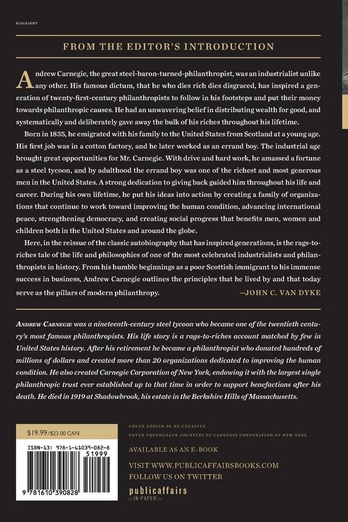 Produktbild: The Autobiography of Andrew Carnegie