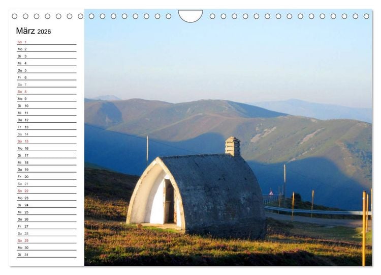 Produktbild: Jakobsweg - Camino Primitivo (Wandkalender 2026 DIN A4 quer), CALVENDO Monatskalender
